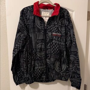 Vintage 90’s Nautica Black and Red Competition Jacket
